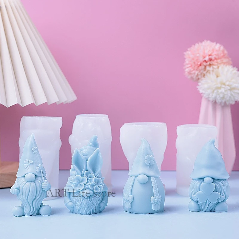 Soap Making Gifts - คริสต์มาส Dwarf ซิลิโคนเทียนแม่พิมพ์ 3d Santa Claus