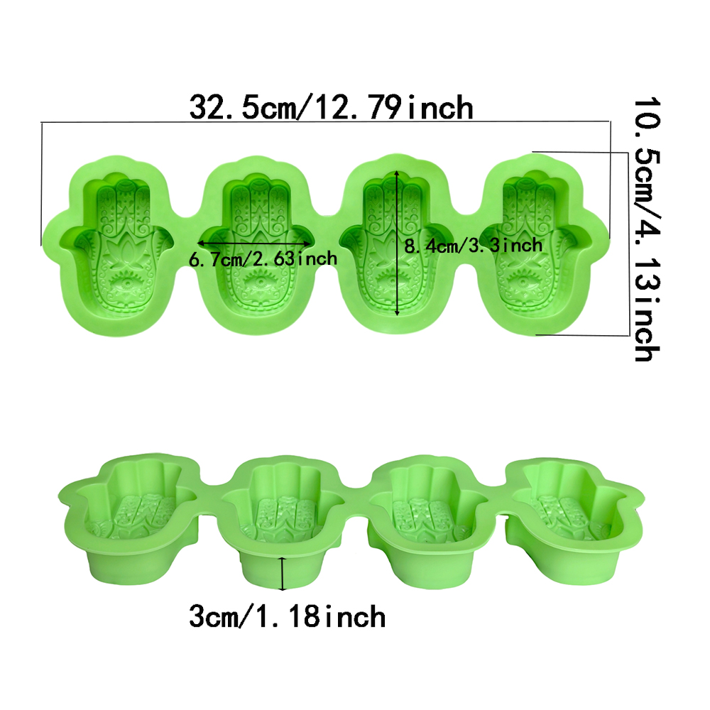 1 PC 4-Chamber ปาล์มสบู่แม่พิม - Soap Making Kit For Beginners บทวิจารณ์และราคา